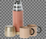 Set de termo y tazas Rosa y Verde - Imagen 2