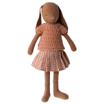 Conejo marrón talla 3 marrón chocolate con jersey y falda de punto