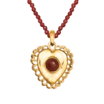 Collar Corazon Garnet 18K Gold Plated