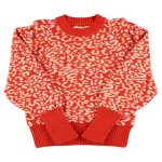Soft Sweater Red & Ecru
