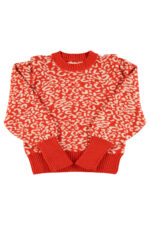 Soft Sweater Red & Ecru
