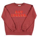 Sweatshirt ¨say cheese" print