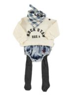 Sweatshirt Ecru "Rock Star"baby - Imagen 3