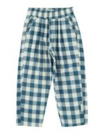 Unisex Trousers Blue & White Checkered