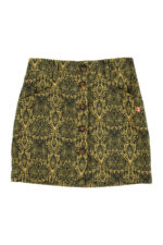 Short Skirt Yellow Animal Print