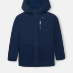 Abrigo kids capucha bolsillos azul marino