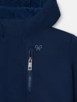 Abrigo kids capucha bolsillos azul marino - Imagen 4