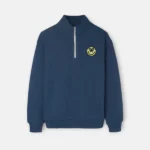 Sudadera kids media cremallera acid azul marino