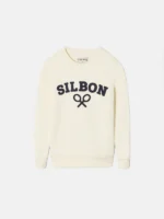 Sudadera kids raqueta media crema