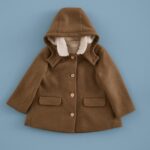 Abrigo Capucha Paño Castaña