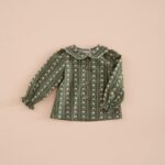 Camisa Pétalos Raya Flor Verde Musgo