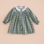 Vestido Smock Tartán Verde