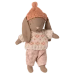 Conejito Micro con traje de invierno rosa