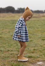 Vestido Tartán Azul Tinta - Imagen 2