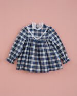 Vestido Tartán Azul Tinta