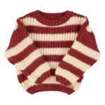 Jersey de lana a rayas | Burdeos