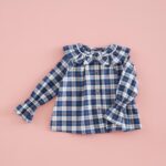 Camisa Niña Tartán Azul Tinta