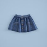 Minifalda Ondas Lurex Lyocell Vaquero